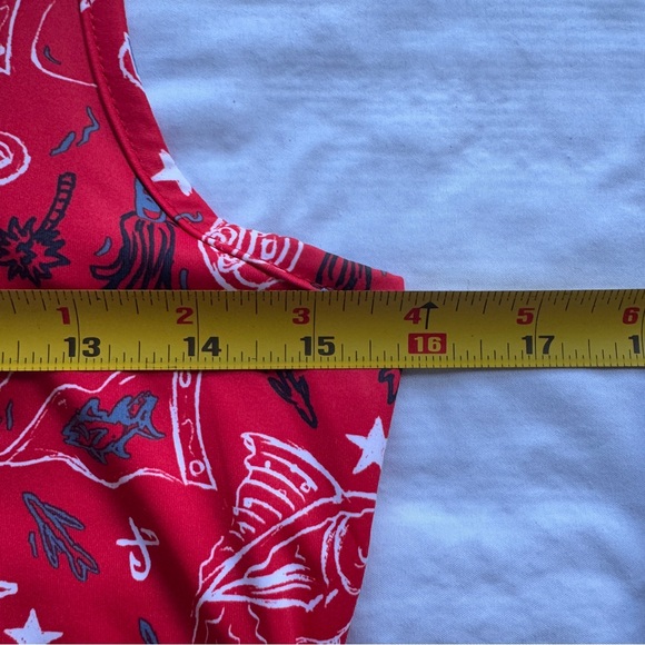 Columbia PFG Red Patterned Women’s Sleeveless Dress - Picture 6 of 7